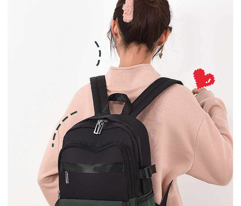 Fashion Red Stitched Contrast Backpack,Backpack