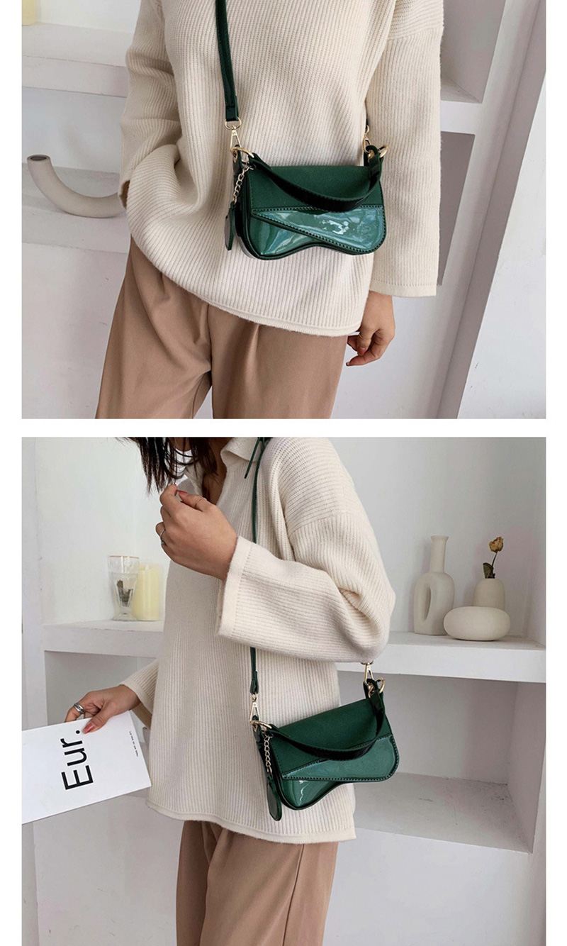 Fashion Green Geometric Love Panel Crossbody Shoulder Bag,Shoulder bags