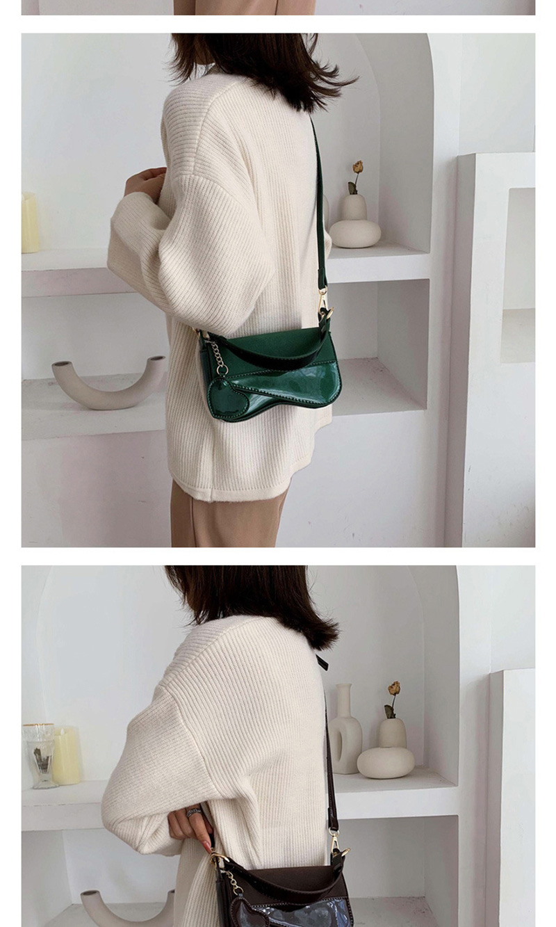 Fashion Coffee Color Geometric Love Panel Crossbody Shoulder Bag,Shoulder bags