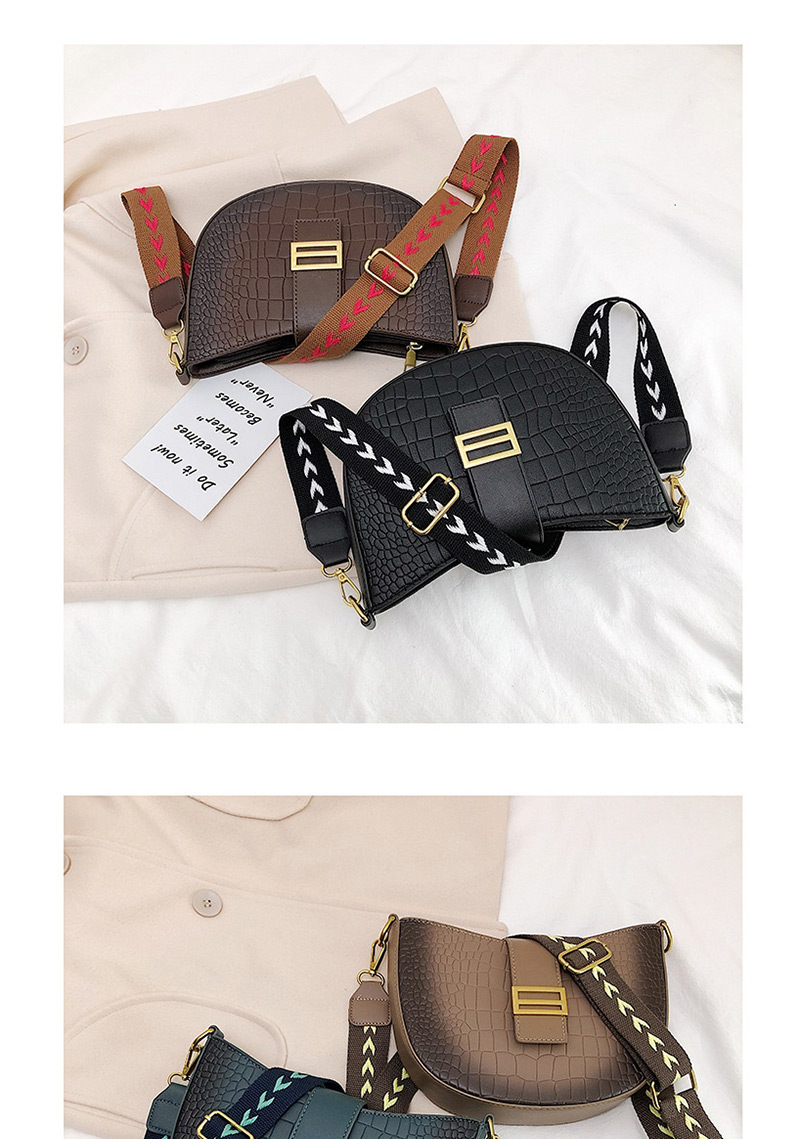 Fashion Black Stone Textured Shoulder Bag,Messenger bags