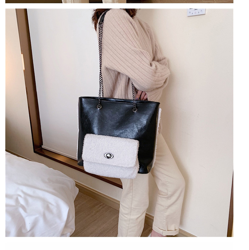 Fashion Khaki Panel Lambskin Chain Shoulder Bag,Messenger bags
