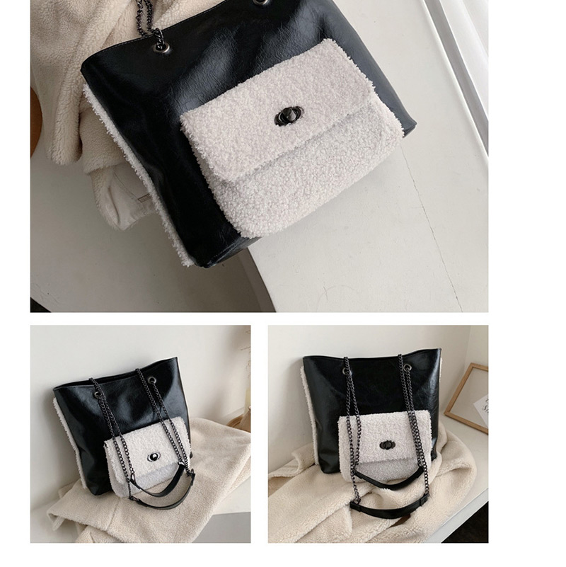 Fashion White Panel Lambskin Chain Shoulder Bag,Messenger bags