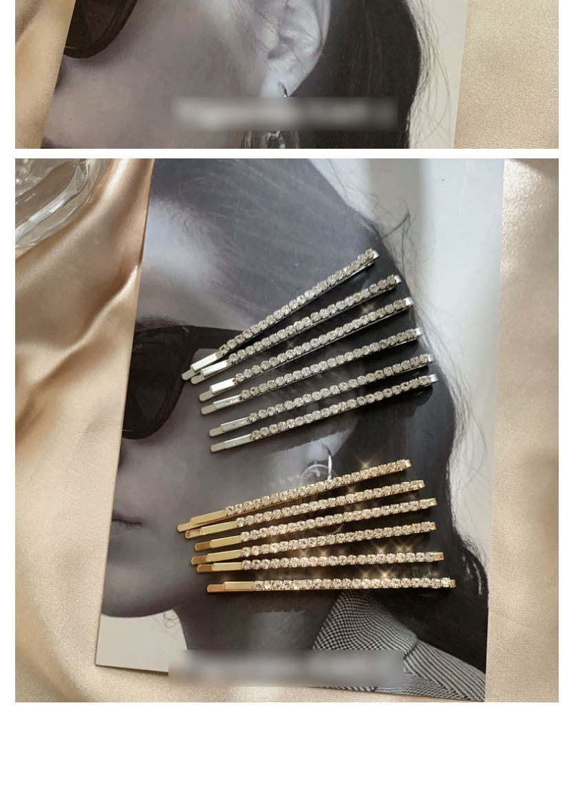 Fashion Silver 1 Pair Diamond Hairpin,Hairpins