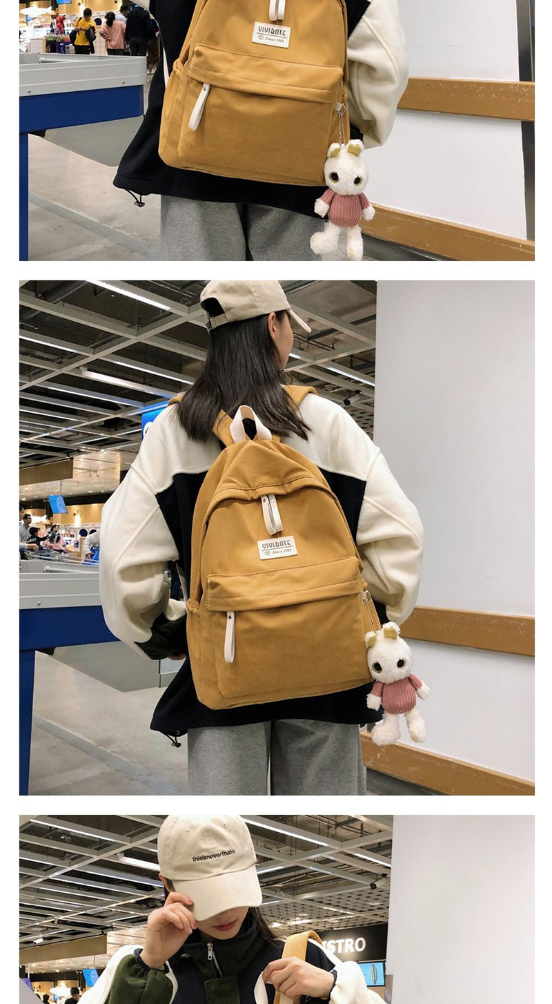 Fashion Yellow Patchwork Letter Backpack,Backpack
