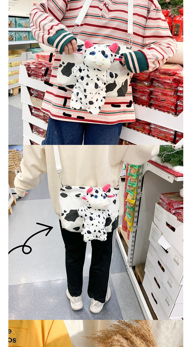 Fashion White Dotted Cow Doll Crossbody Shoulder Bag,Shoulder bags