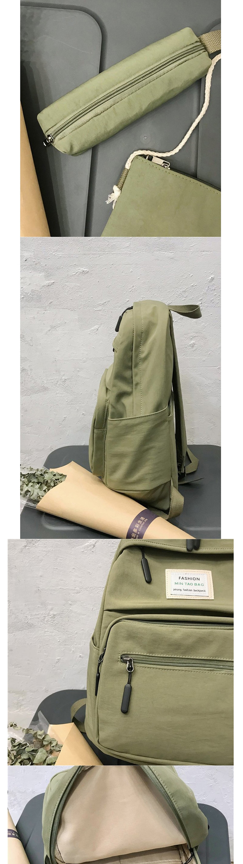 Fashion Light Green Three-piece Waterproof Backpack,Backpack