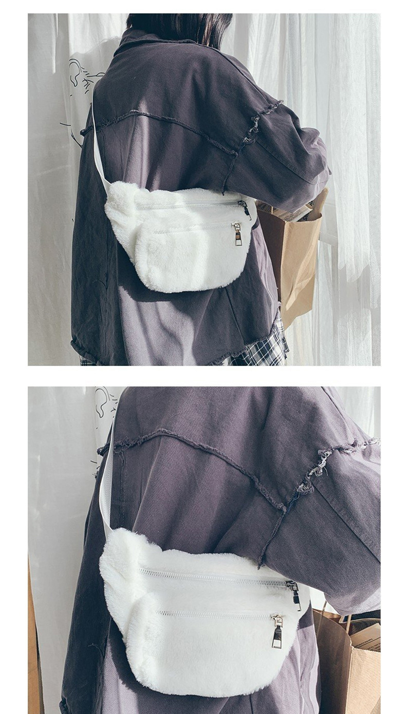 Fashion White Lambskin Zip Cross Body Bag,Shoulder bags