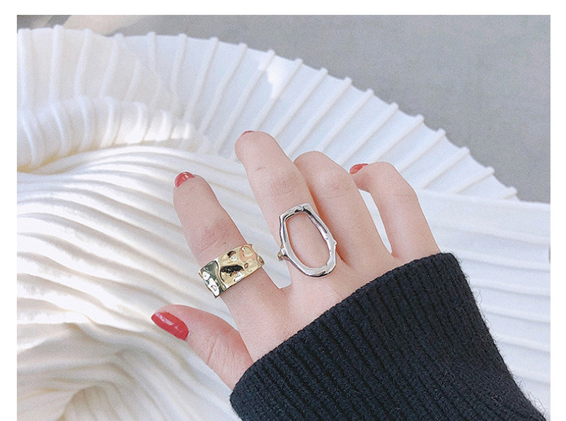 Fashion Silver Hollow Section (opening) Irregular Openwork Geometric Open Ring,Fashion Rings