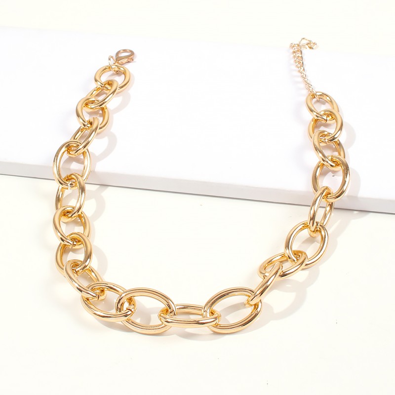 Fashion Golden Oval Chain Necklace,Chains