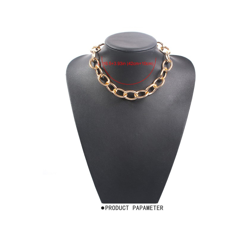 Fashion Golden Oval Chain Necklace,Chains