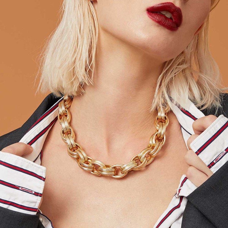 Fashion Golden Round Chain Necklace,Chains