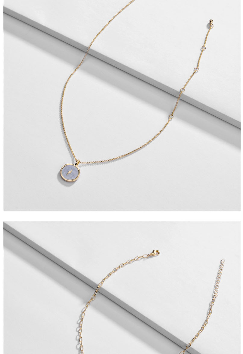 Fashion Golden Alloy Diamond Round Love Necklace,Pendants