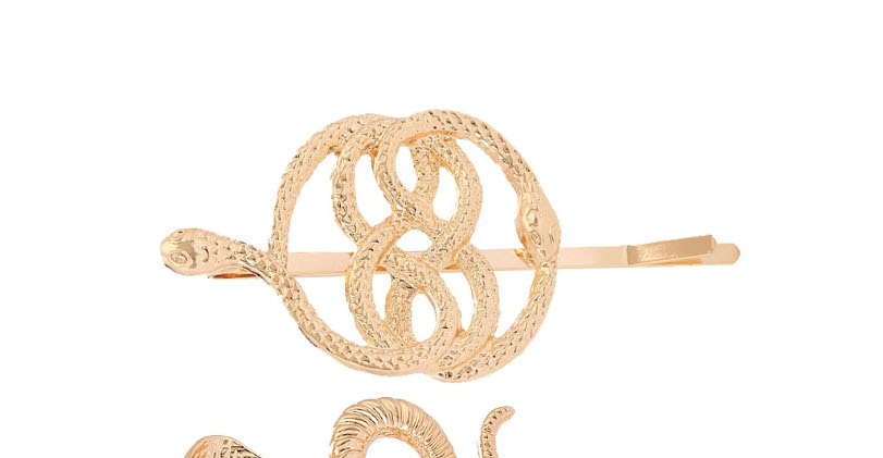 Fashion Golden Alloy Snake Clip,Hairpins