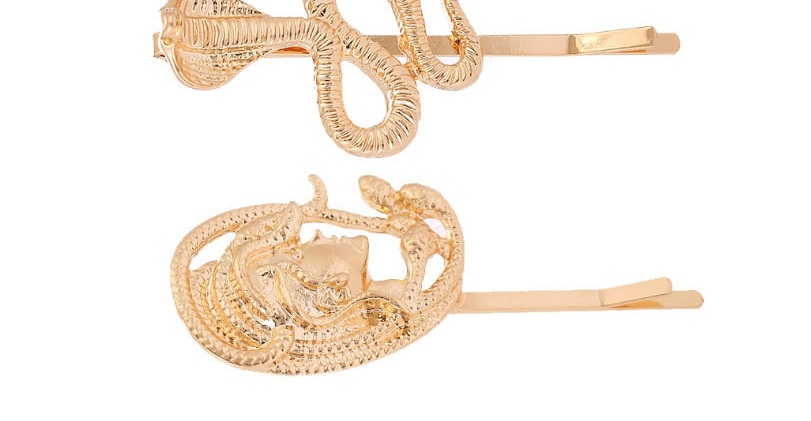 Fashion Golden Alloy Snake Clip,Hairpins