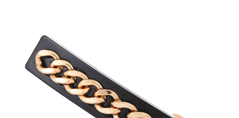 Fashion Golden Chain Cutout Geometric Hairpin,Hairpins