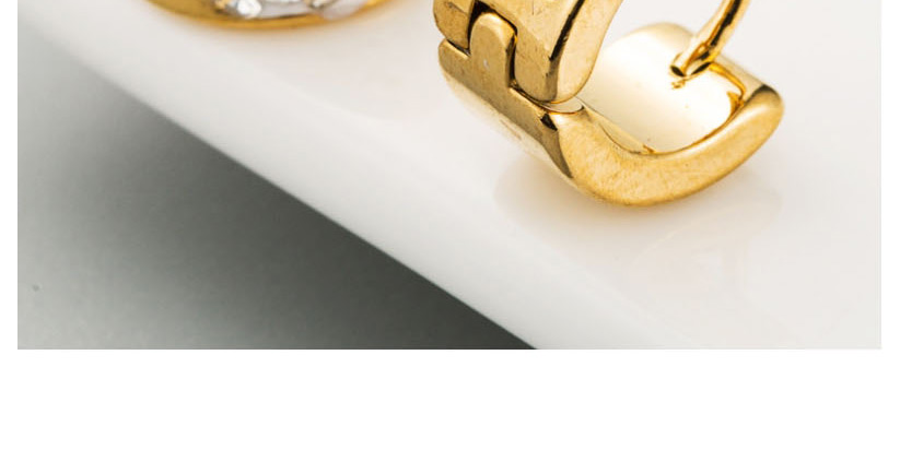 Fashion Golden Round Earrings With Rhinestones,Hoop Earrings