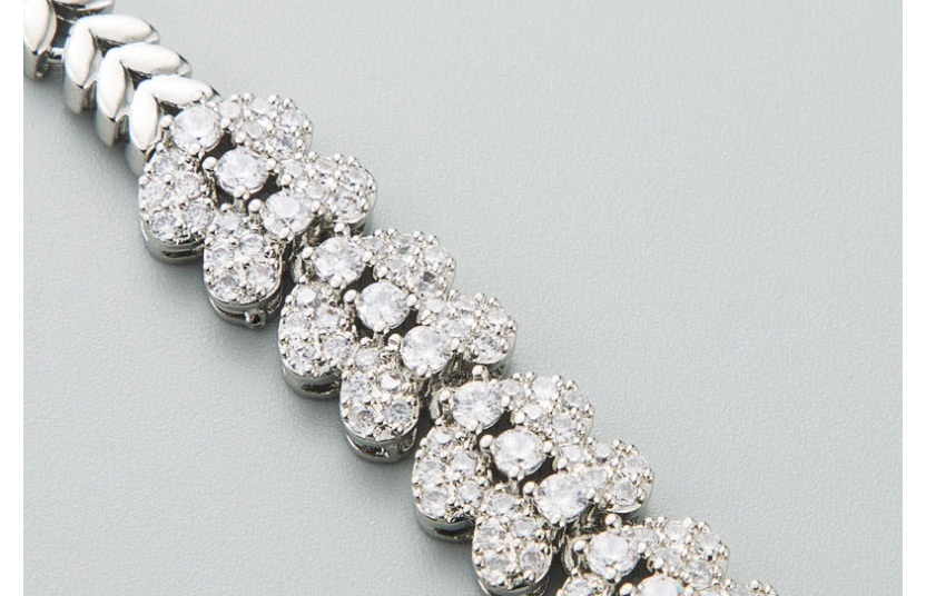 Fashion Silver Zircon Clover Wing Bracelet,Bracelets