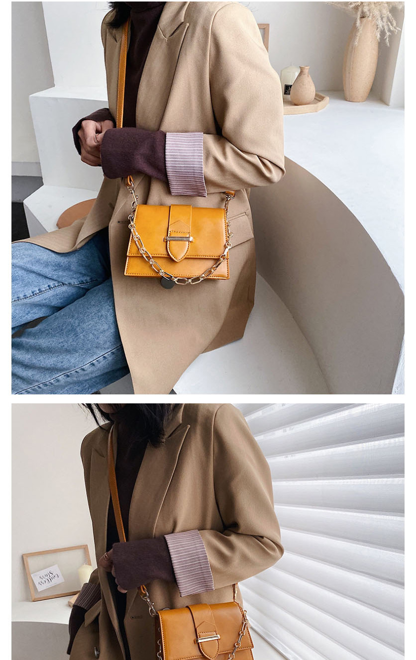 Fashion Yellow Chain Belt Buckle Crossbody Bag,Shoulder bags
