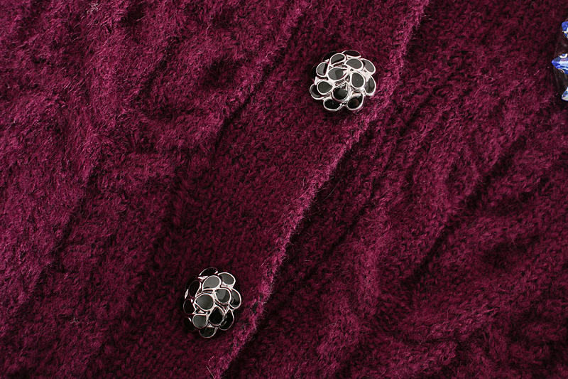 Fashion Purple Flower Brooch With Diamonds,Sweater