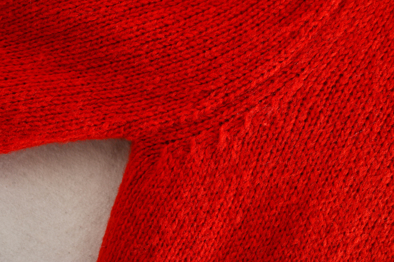 Fashion Color Contrast Contrast Wool Sweater,Sweater