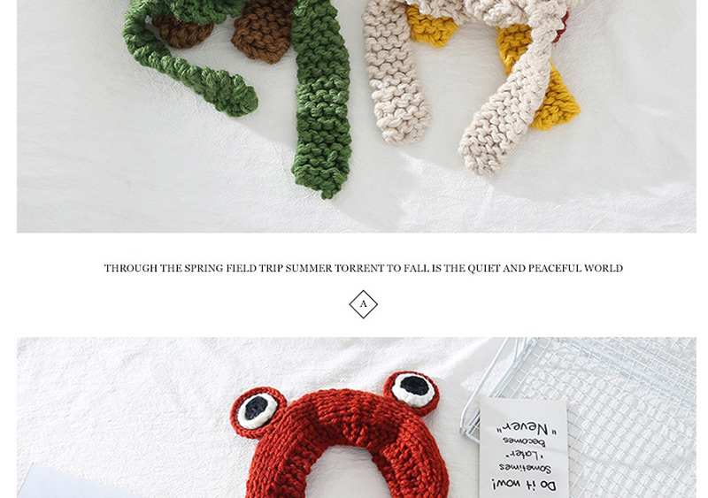 Fashion Red Frog Frog Wool Big Eyes Knitted Hat,Knitting Wool Hats