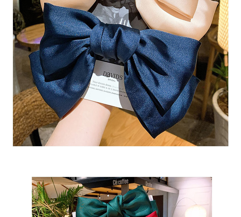 Fashion Navy Blue Double Bow Hair Clip,Hairpins