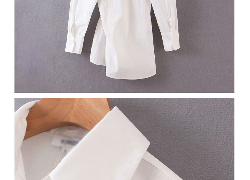 Fashion White Shirt Pleated Dress,Long Dress