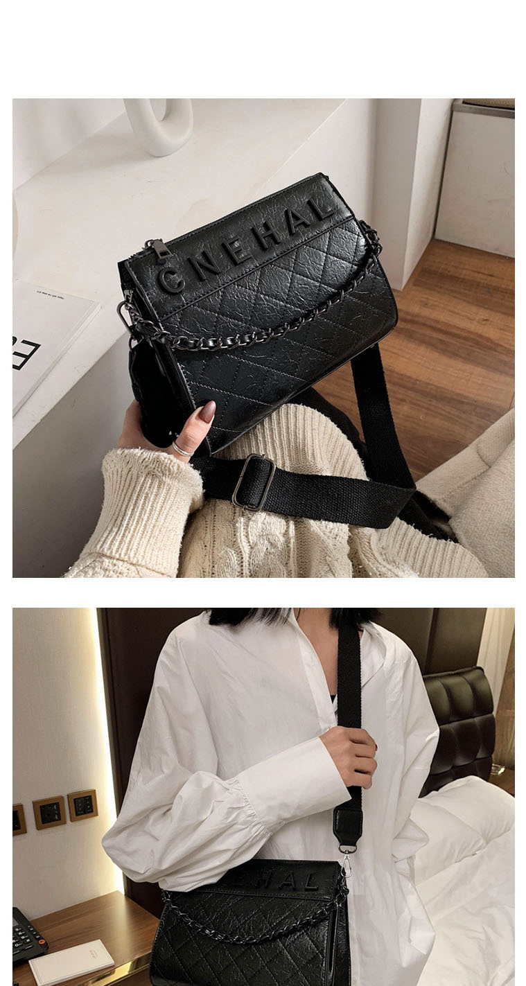 Fashion Black Diamond Chain Letter Shoulder Bag,Shoulder bags