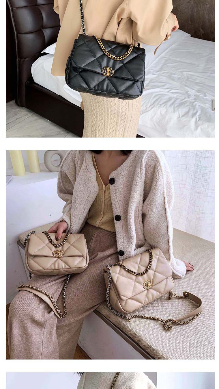 Fashion Khaki Trumpet Diamond Chain Shoulder Bag,Shoulder bags