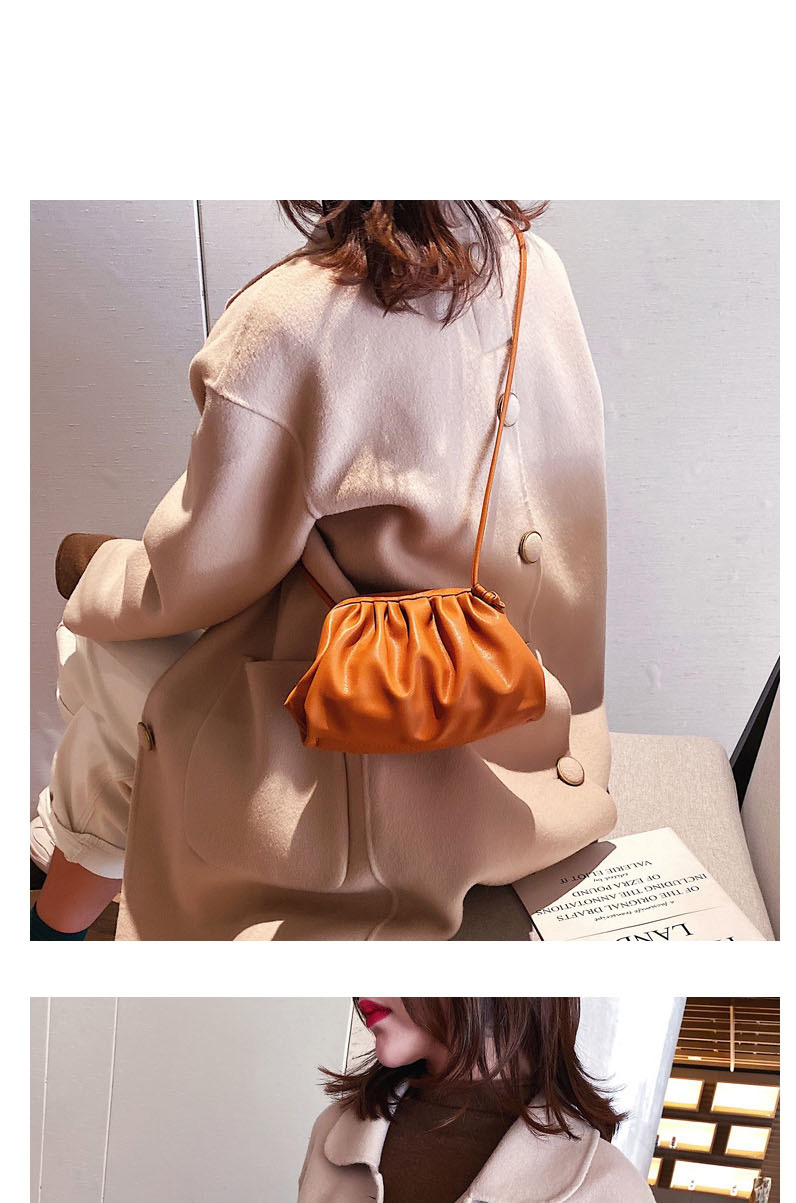 Fashion Brown Cloud Clip Shoulder Crossbody Bag,Shoulder bags