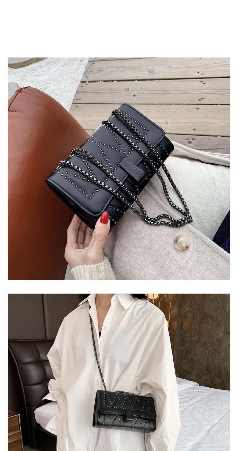 Fashion Black Studded Shoulder Crossbody Bag,Shoulder bags