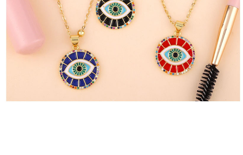 Fashion Red Diamond Eye Drop Necklace,Necklaces