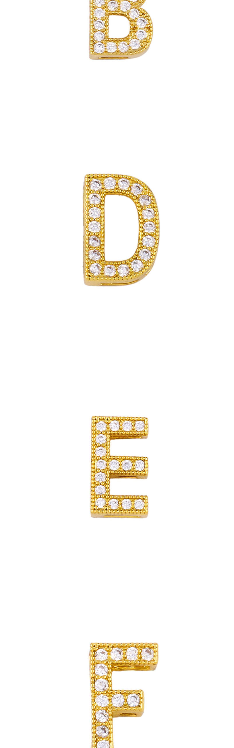 Fashion Golden P Diamond Letter Openwork Necklace,Necklaces