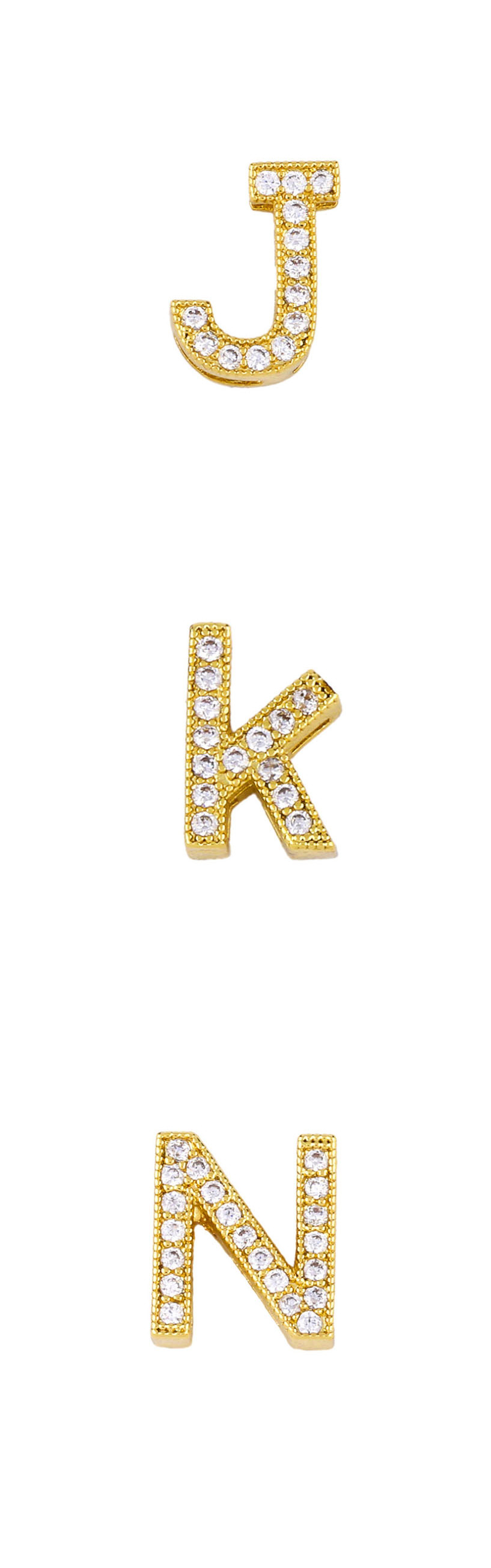 Fashion Golden U Diamond Letter Openwork Necklace,Necklaces