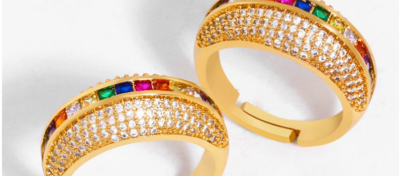 Fashion Color Diamond Open Diamond Ring,Rings