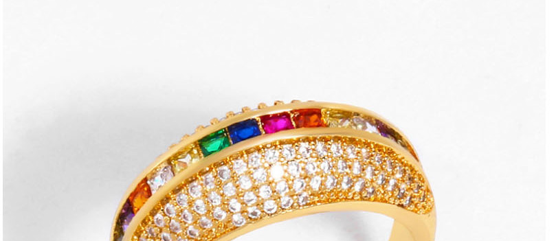 Fashion Color Diamond Open Diamond Ring,Rings