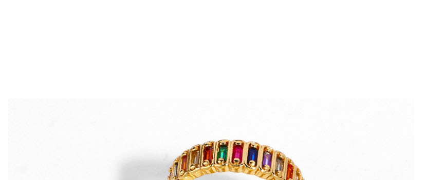 Fashion Golden Geometric Open Ring With Diamonds,Rings