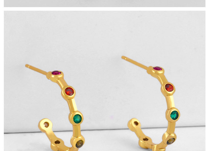 Fashion Golden C-shaped Stud Earrings,Earrings