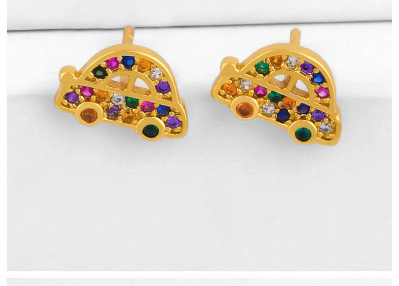 Fashion Color Diamond Car Stud Earrings,Earrings