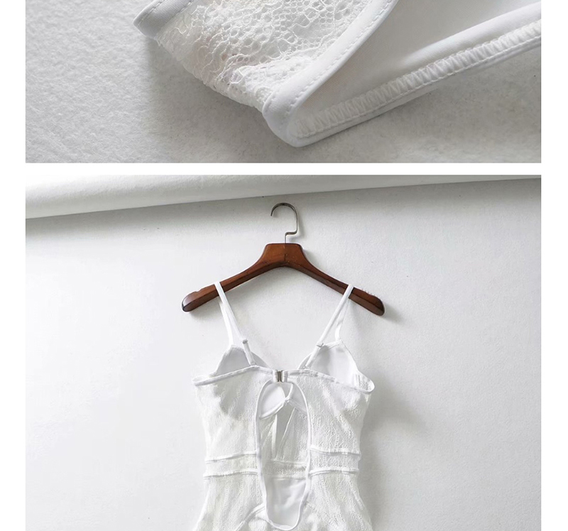 Fashion White Lace Bib Shorts,SLEEPWEAR & UNDERWEAR