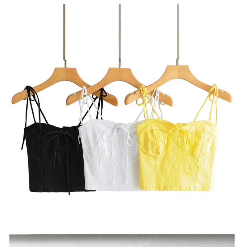 Fashion Black Chest Strap With Two Straps,Tank Tops & Camis