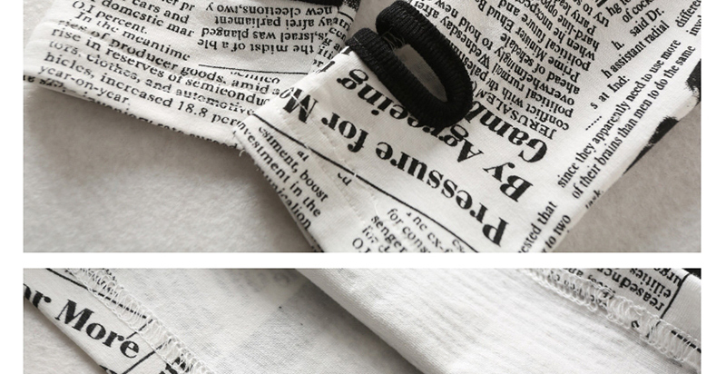 Fashion White Newspaper Printed Turtleneck T-shirt,Tank Tops & Camis