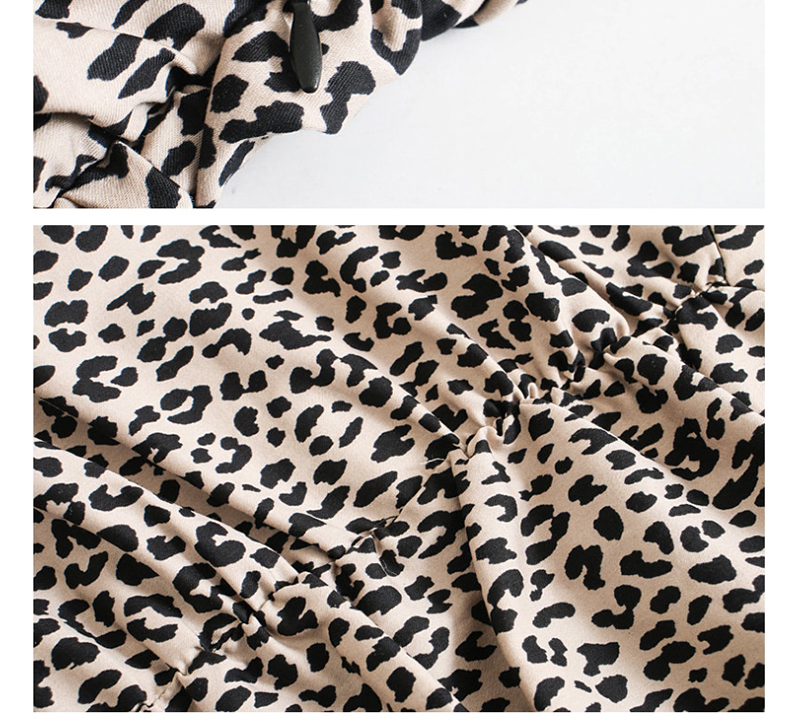 Fashion Leopard Print Animal Print Pleated Skirt,Skirts