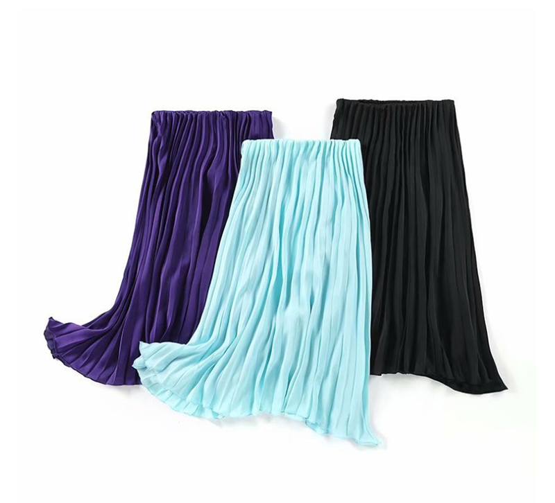 Fashion Purple Pleated Skirt,Skirts