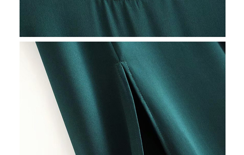 Fashion Dark Green Open Back Split Dress,Long Dress