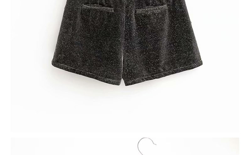 Fashion Flower Gray Bow Glitter Shorts,Shorts