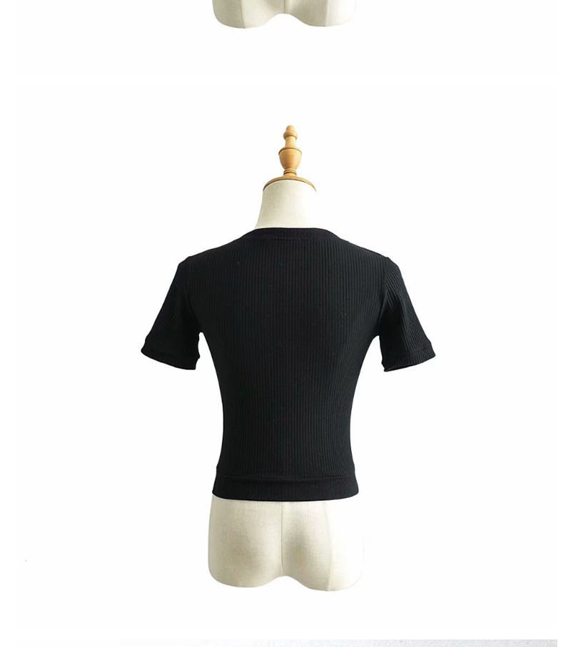Fashion White Lace-up Buttoned Single-breasted T-shirt,Hair Crown
