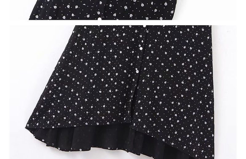 Fashion Black Wavelet Dot Dragonfly Print Lace Camisole Dress,Long Dress