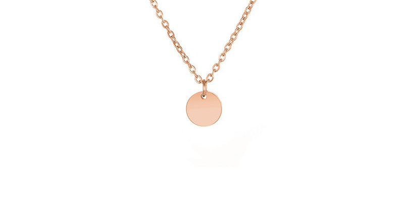 Fashion Golden Disc Double Layer Stainless Steel Necklace,Necklaces