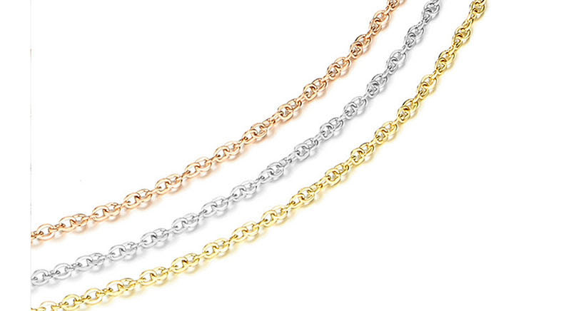 Fashion Golden Disc Double Layer Stainless Steel Necklace,Necklaces